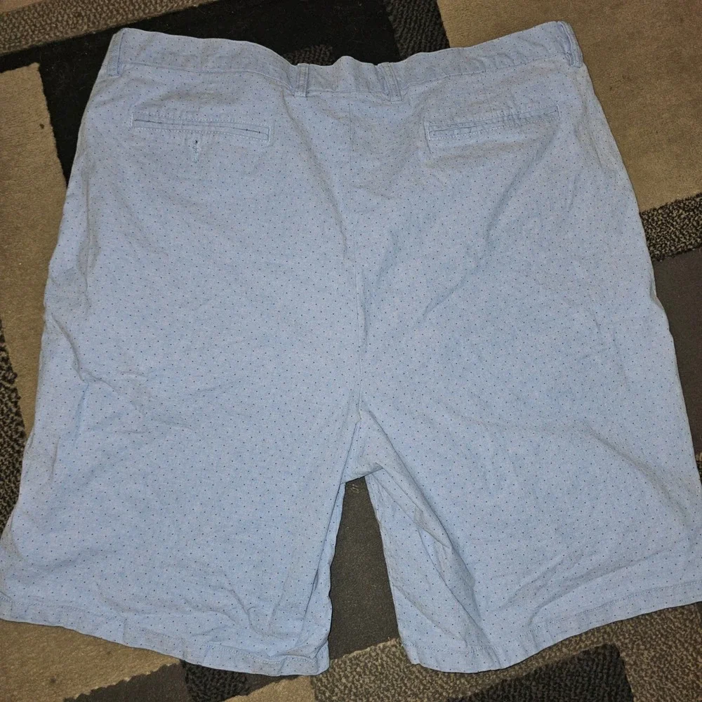 Old Navy Ultimate Slim Shorts Mens 44 Blue Micro Dot Good
